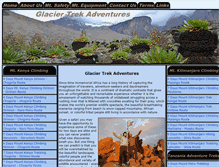 Tablet Screenshot of glaciertrekadventures.com